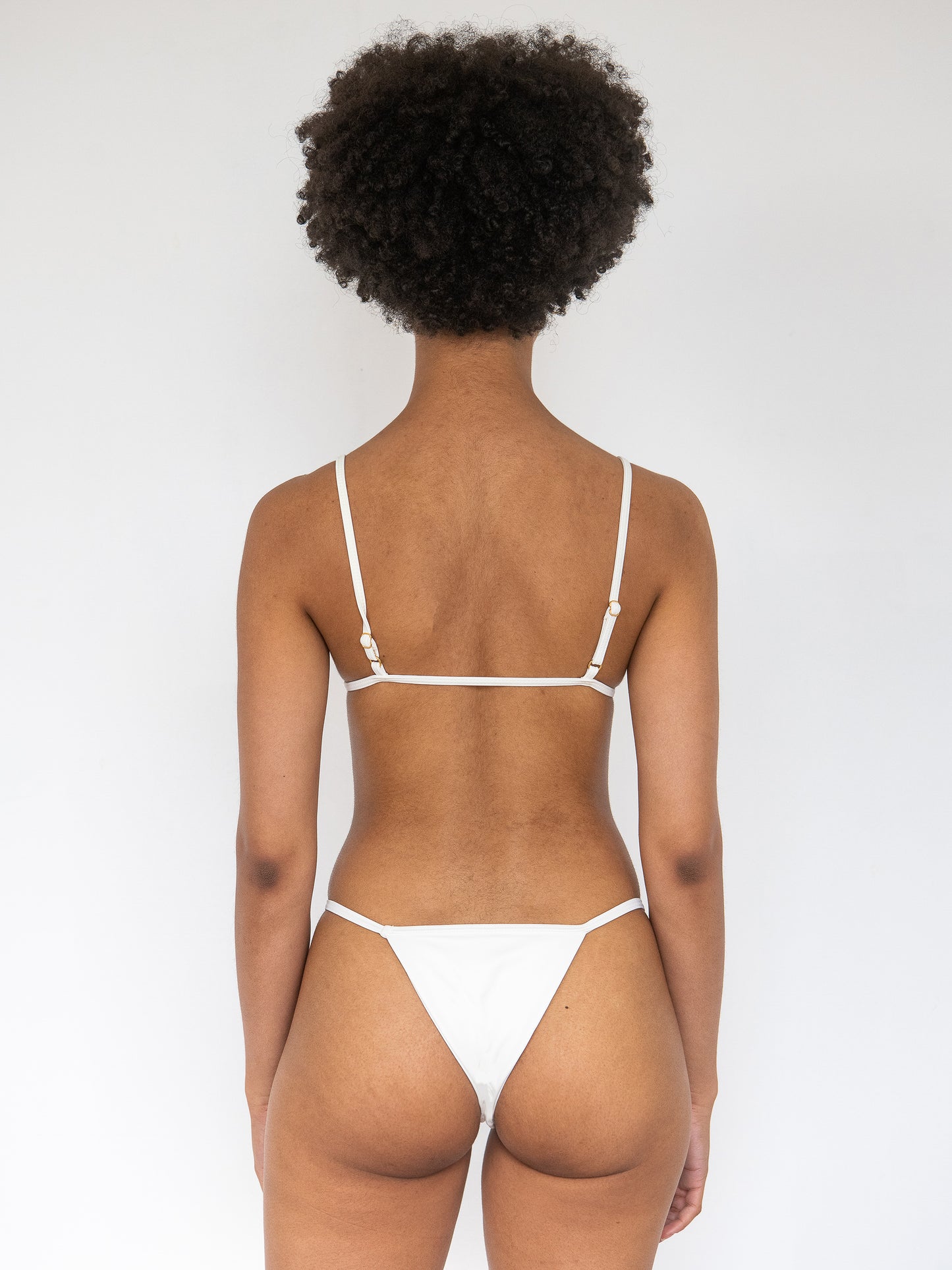 Mesa Triangle Bikini Bottoms in Ecru