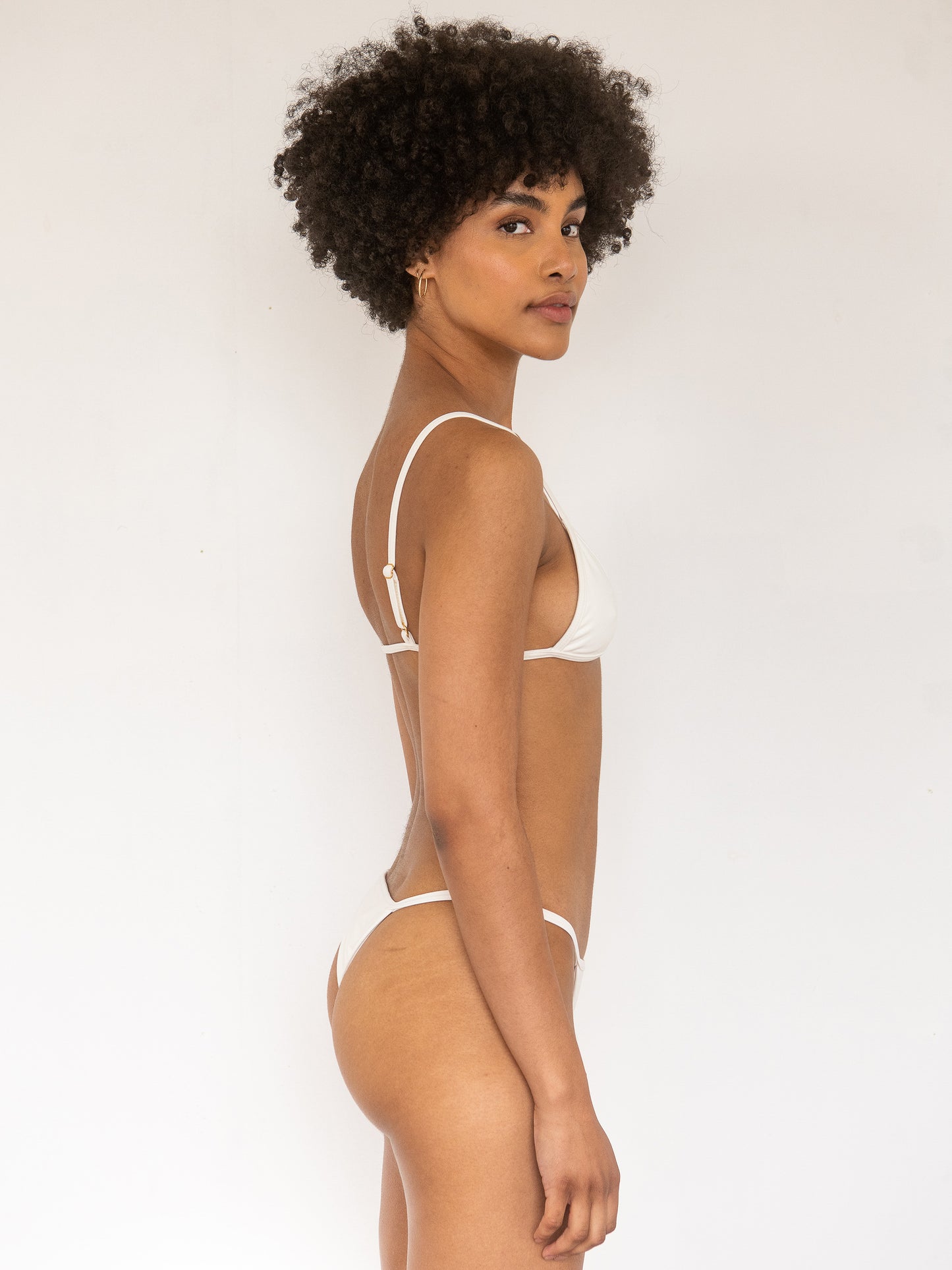 Mesa Triangle Bikini Bottoms in Ecru