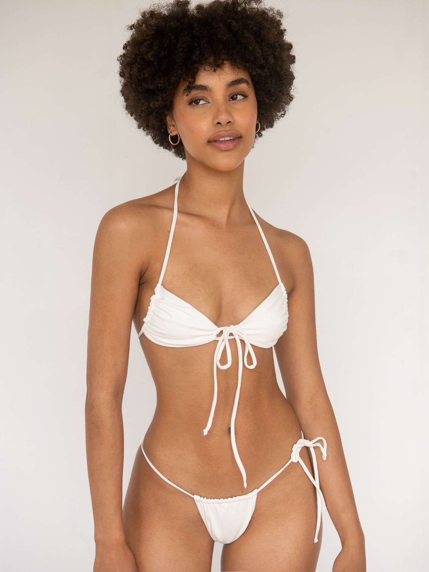 Luna Halter Top in Ecru